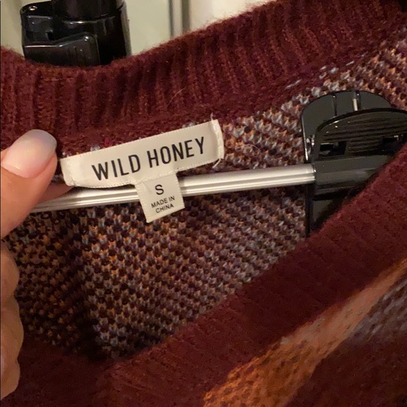 VICI tweed print cropped sweater as S - Picture 4 of 4